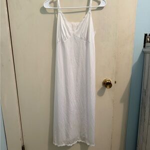 Elegant White Lace Trim Slip